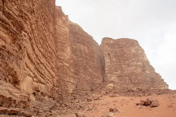 Wadi Rum Daki Khazali Dağının Manzarası Ürdün Seyahat Turizm — Stok fotoğraf