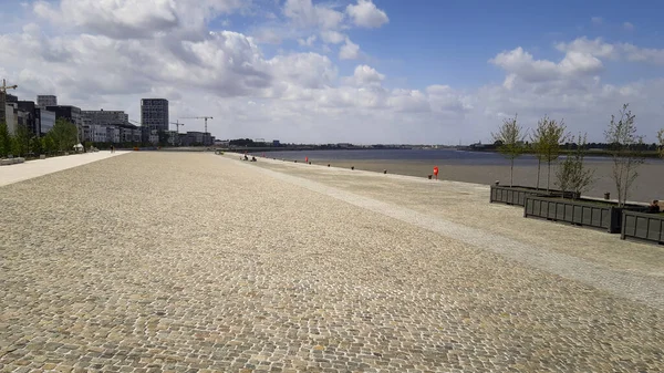 Amberes Bélgica Mayo 2020 Vista Del Muelle Scheldt Del Paseo — Foto de Stock