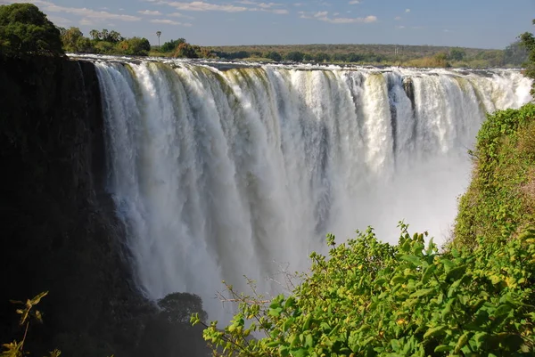 日暮时分，津巴布韦维多利亚瀑布 — 图库照片