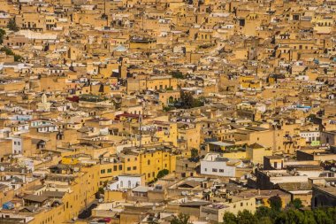 Panoramik Fes, Fas Medine (eski şehir)