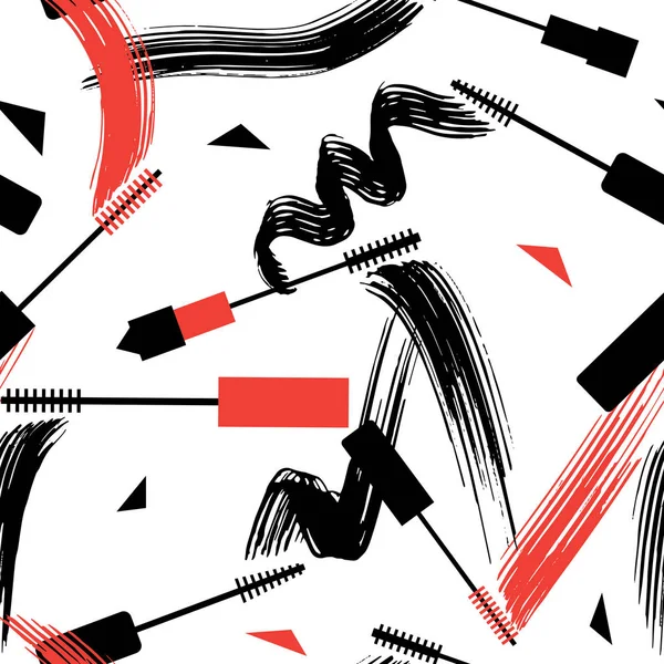 Eyelashes makeup fashion pattern Vector Graphics