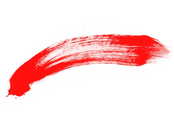 Escovas Vermelhas Bonitas Curso Aquarela Escova Linha Vermelha Abstrata — Fotografia de Stock