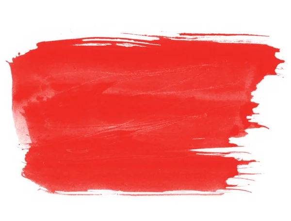 Kırmızı boya fırçası beyaz üzerine izole
