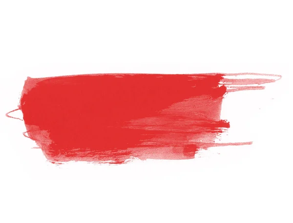 白を基調とした美しい赤の水彩ストロークブラシ — ストック写真