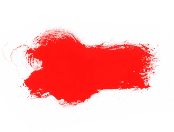 Красива Червона Акварельна Лінія Ізольована Білому — стокове фото