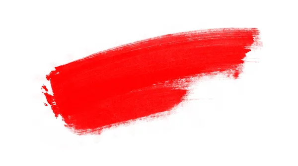 Spalmare Acquerello Rosso Isolato Sfondo Bianco — Foto Stock