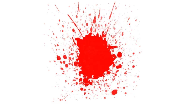 Pincel Tinta Vermelha Bela Pintura Vermelha Fundo — Fotografia de Stock