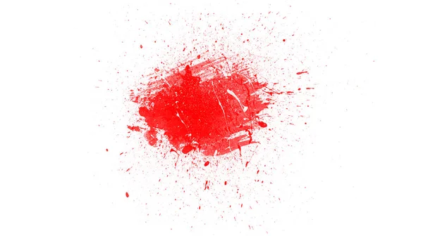 Red Paint Blot Isolated White Background — Stock Photo, Image