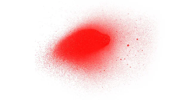 Spray Tinta Vermelha Isolado Branco Vermelho Escova Fundo — Fotografia de Stock