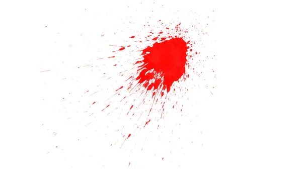 Red Watercolor Splatter Brush Isolated White Background — Stock Photo, Image