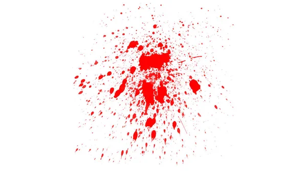 Blood Splash Brush Isolated White Background — Stock Photo, Image