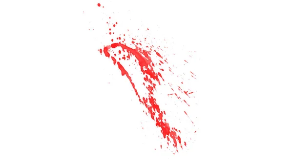 Красный Акварельный Всплеск Красные Капли Изолированы Белом — стоковое фото