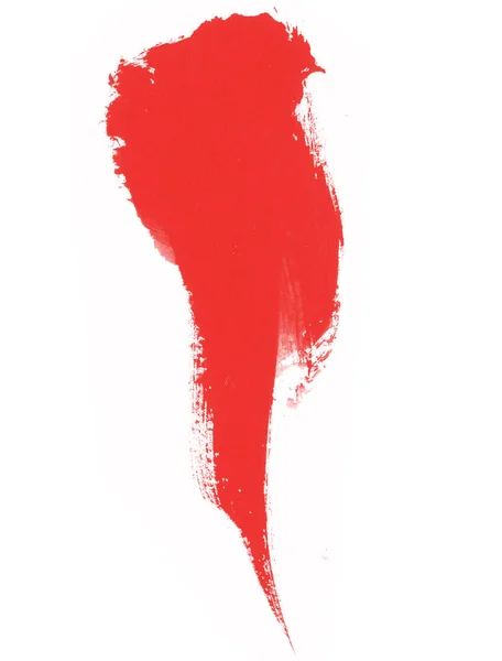 Macchie Vernice Rossa Isolate Sfondo Bianco — Foto Stock