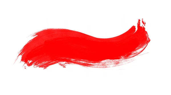 Escova Curso Curva Vermelha Isolada Branco — Fotografia de Stock