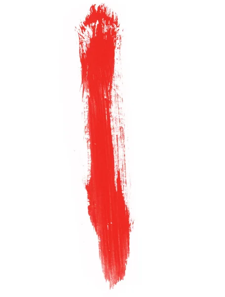 Pincel Vermelho Isolado Branco — Fotografia de Stock