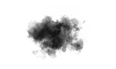 Siyah bulut fırçası beyaz üzerine izole