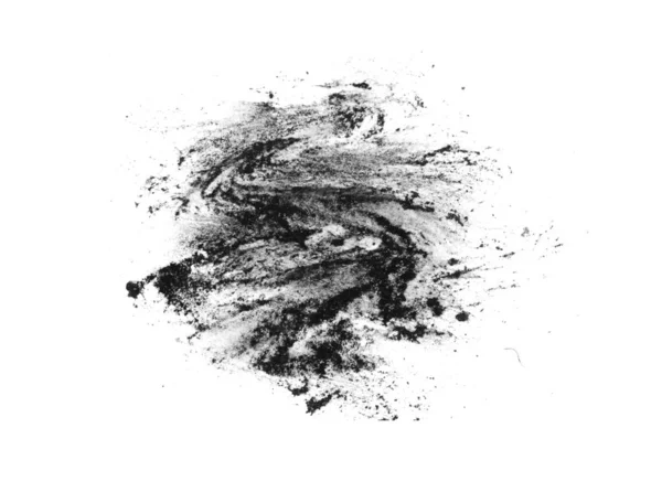 Black Paint Stain Isolated White Background — Stock Photo, Image