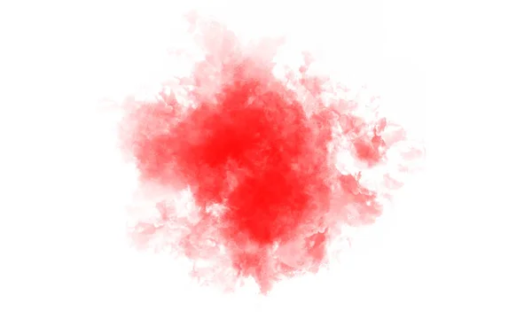 Pennello Rosso Astratto Isolato Sfondo Bianco — Foto Stock