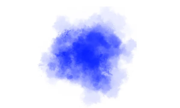 Abstract Blue Isolated Smoke Brush Blue Smoke White Background — 스톡 사진