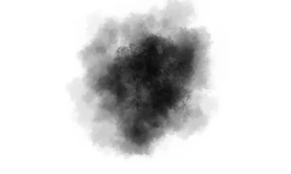 美しい黒い孤立した煙のブラシの背景 — ストック写真