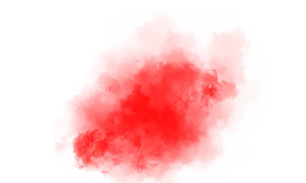 Rode Geïsoleerde Rookborstel Mooie Rode Borstel Achtergrond — Stockfoto