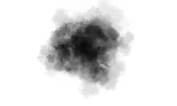 Cepillo Negro Abstracto Aislado Blanco — Foto de Stock