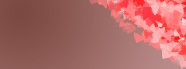 Geometrik kalpleri olan soyut kırmızı aşk arkaplanı