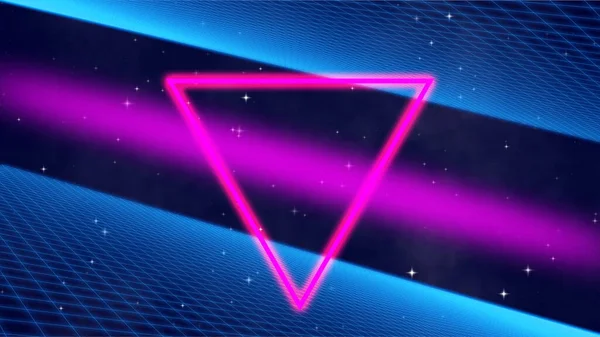 Yıldızlı ve ızgaralı 1980 'lerin soyut arka planı