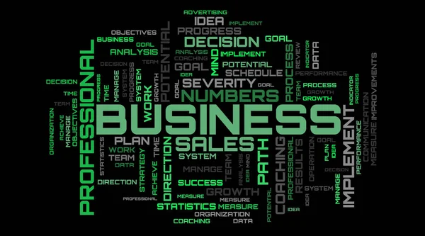 Abstrakte Wortcollage Auf Schwarzem Hintergrund Grünes Geschäftswort Cloud Konzept — Stockfoto