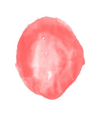 Güzel daire kırmızı suluboya süpürgesi