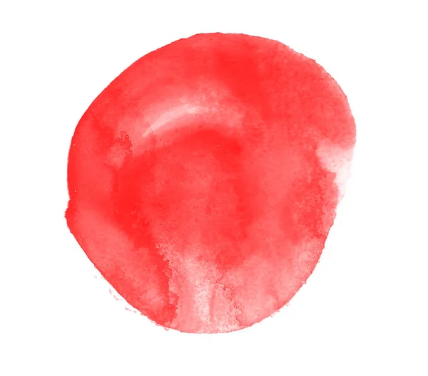 Abstrato Vermelho Isolado Aguarela Blot — Fotografia de Stock