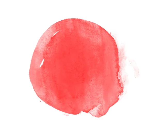 Pincel Vermelho Isolado Para Pintura — Fotografia de Stock