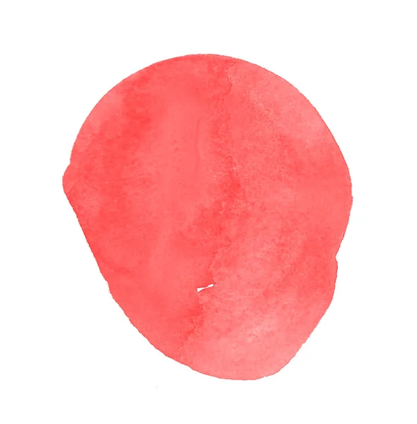 Roter Kreis Isoliert Pinsel Hintergrund Schöne Rote Bürste — Stockfoto