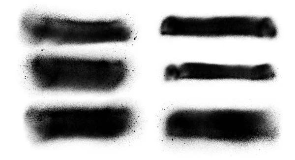 白い背景に隔離された黒い水彩スプレーブラシ — ストック写真