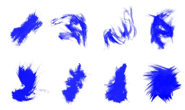 Абстрактний Синій Ізольований Акварельний Мазок Пензля Фону — стокове фото