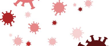 Bakterili soyut beyaz arkaplan