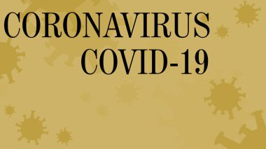 Metinli sarı COVID-19 arkaplan