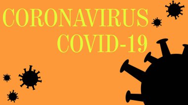 Soyut sarı koronavirüs kavramı arka planı
