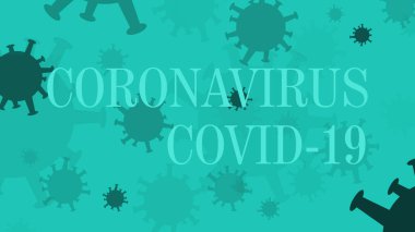 Minimalist turkuaz koronavirüs bayrağı
