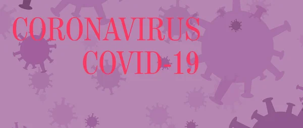 Minimalist Koronavirüs Konsept Pankartı — Stok fotoğraf