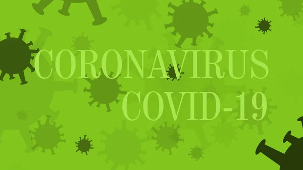 Πράσινο Φόντο Έννοια Coronavirus — Φωτογραφία Αρχείου