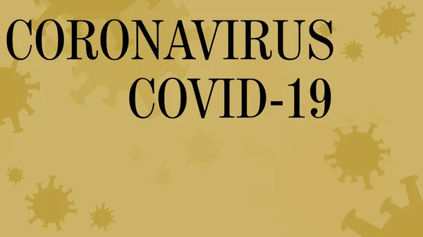 Żółty Covid Tło Tekstem — Zdjęcie stockowe