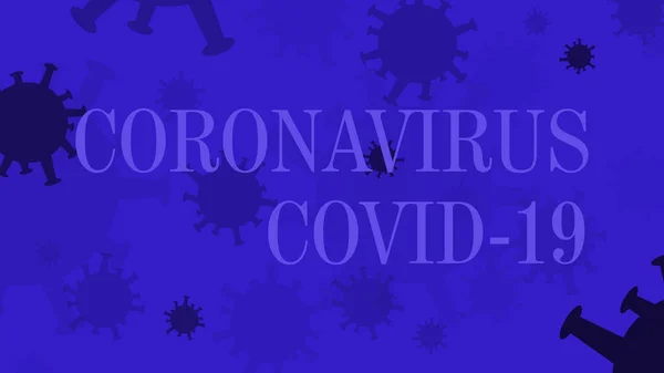 Bleu Coronavirus Concept Fond — Photo