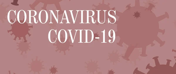Αφηρημένη Έννοια Κόκκινου Banner Coronavirus — Φωτογραφία Αρχείου