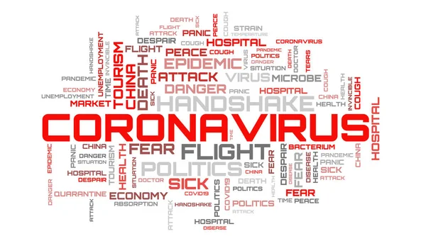 Coronavirus Concetto Parola Nube Sfondo — Foto Stock