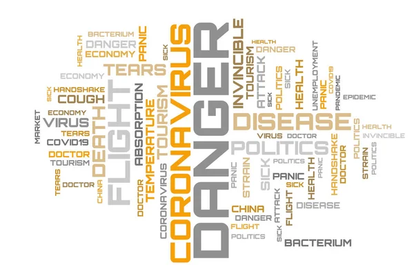 Вирус Коричневого Слова Облако Белом Фоне — стоковое фото