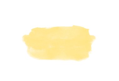 Soyut sarı suluboya fırça arka planı. Sarı suluboya fırçası