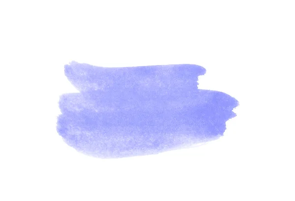 白い背景に隔離された絵画のための青ブラシ 青水彩スミアブラシイラスト — ストック写真