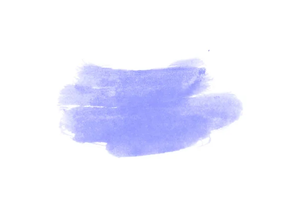 Escova Azul Bonita Para Pintura Isolada Fundo Branco Esfregaço Aquarela — Fotografia de Stock