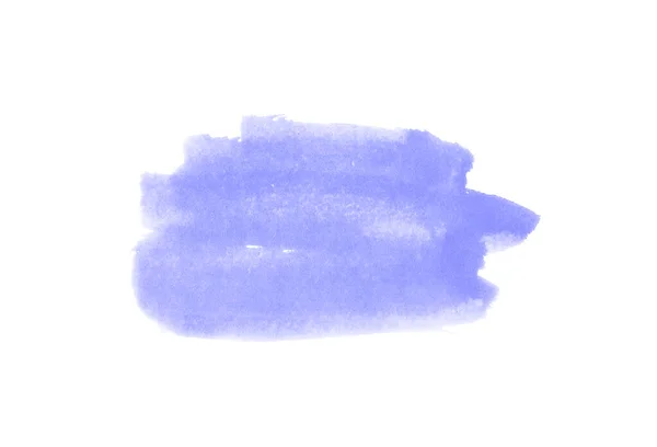 白い背景に隔離された絵画のための青い水彩ブラシ 青水彩スミアブラシイラスト — ストック写真